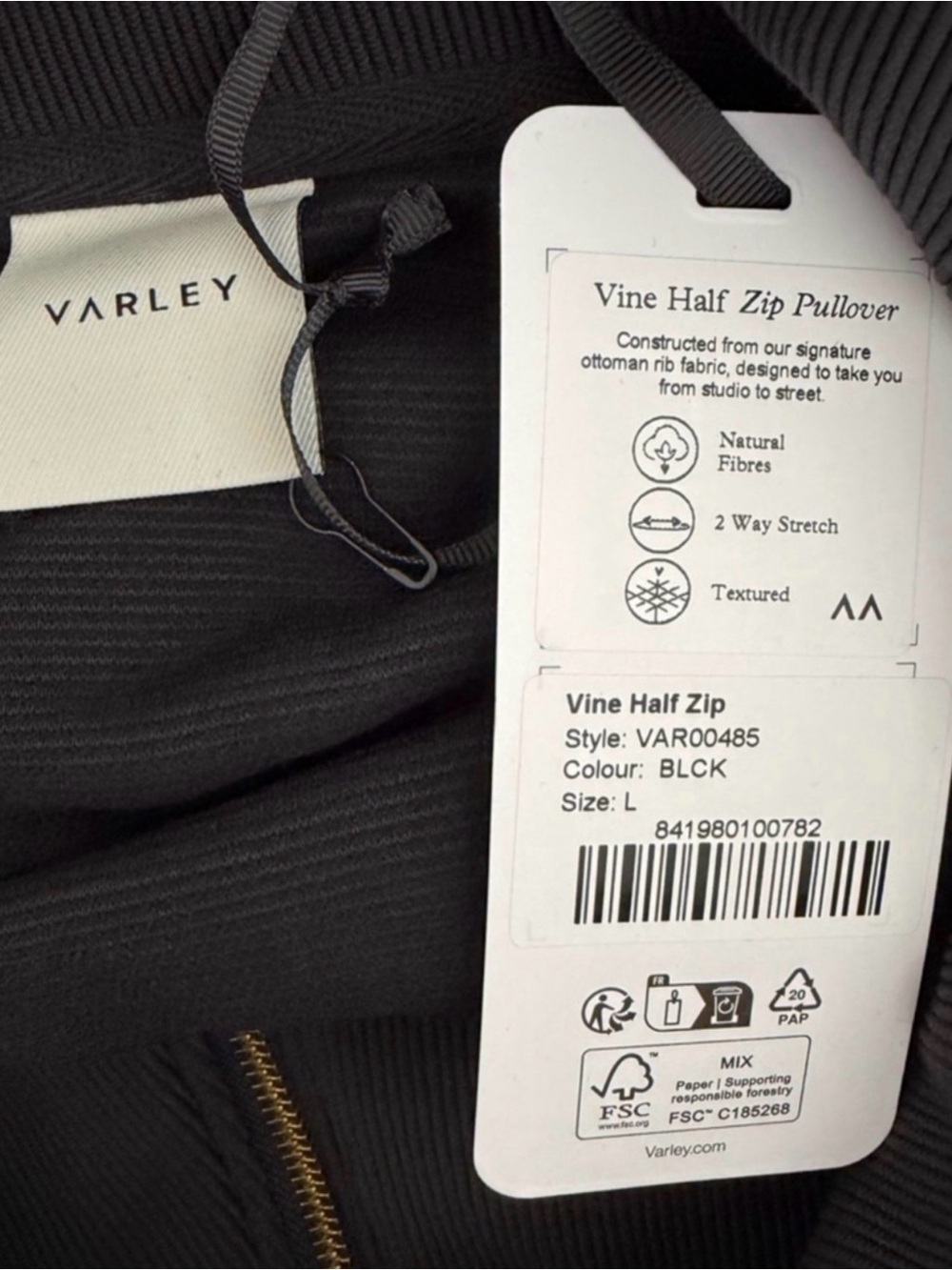 NWT Varley Vine Half Zip Pullover Large - Picture 4 of 4